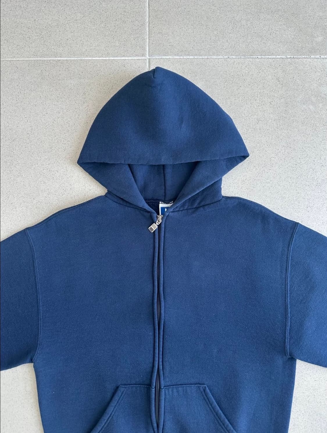 90s 빈티지 러셀 후드집업 네이비 M 상품이미지4