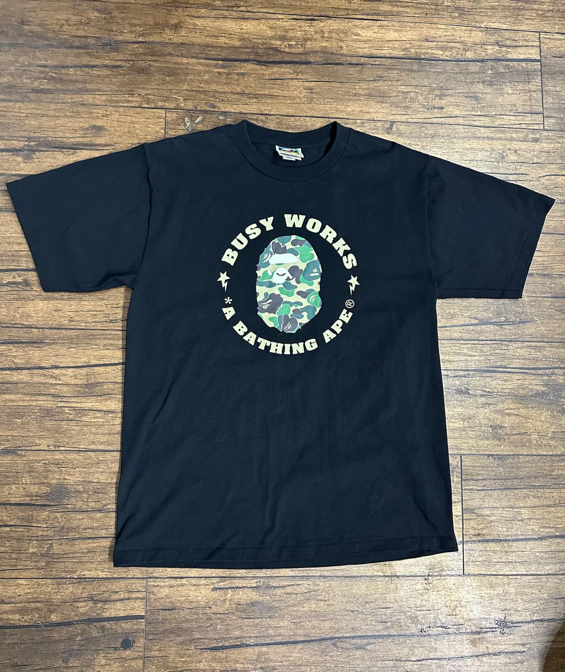 베이프(BAPE) Busy Works 카모 에이프 헤드 반팔 티셔츠 M 상품이미지1