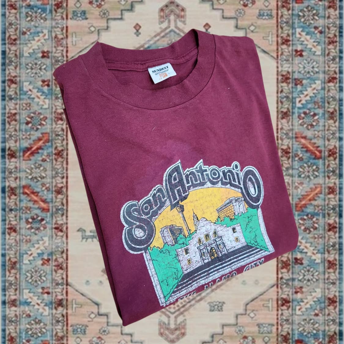 90s USA 산안토니오 빈티지 그래픽 티셔츠 (L) 상품이미지3