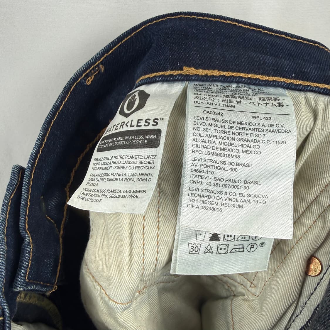 (34/32) 리바이스 502 퍼포먼스 중청 데님 팬츠 상품이미지5