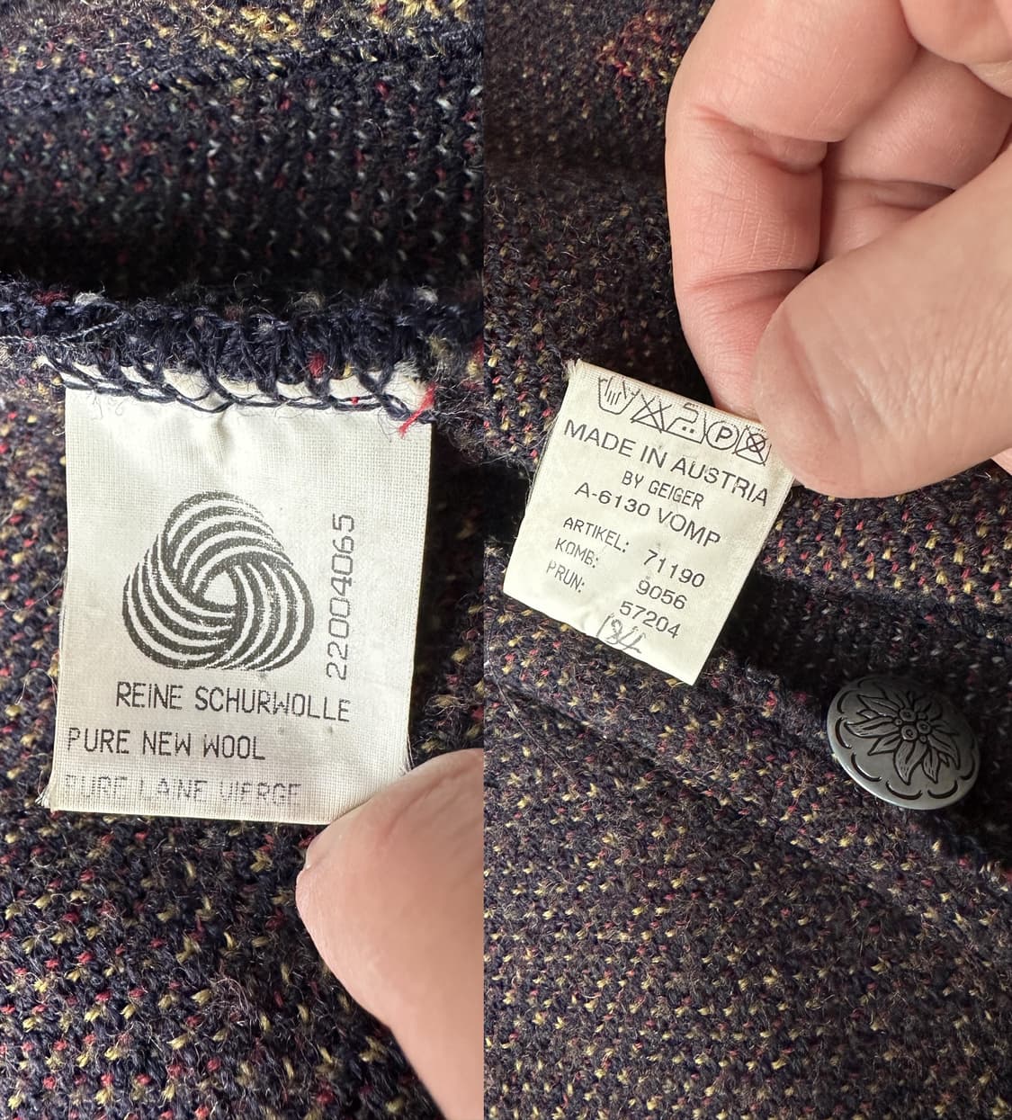 오스트리아 가이거 알프스 티롤리안 울 가디건 44 상품이미지9