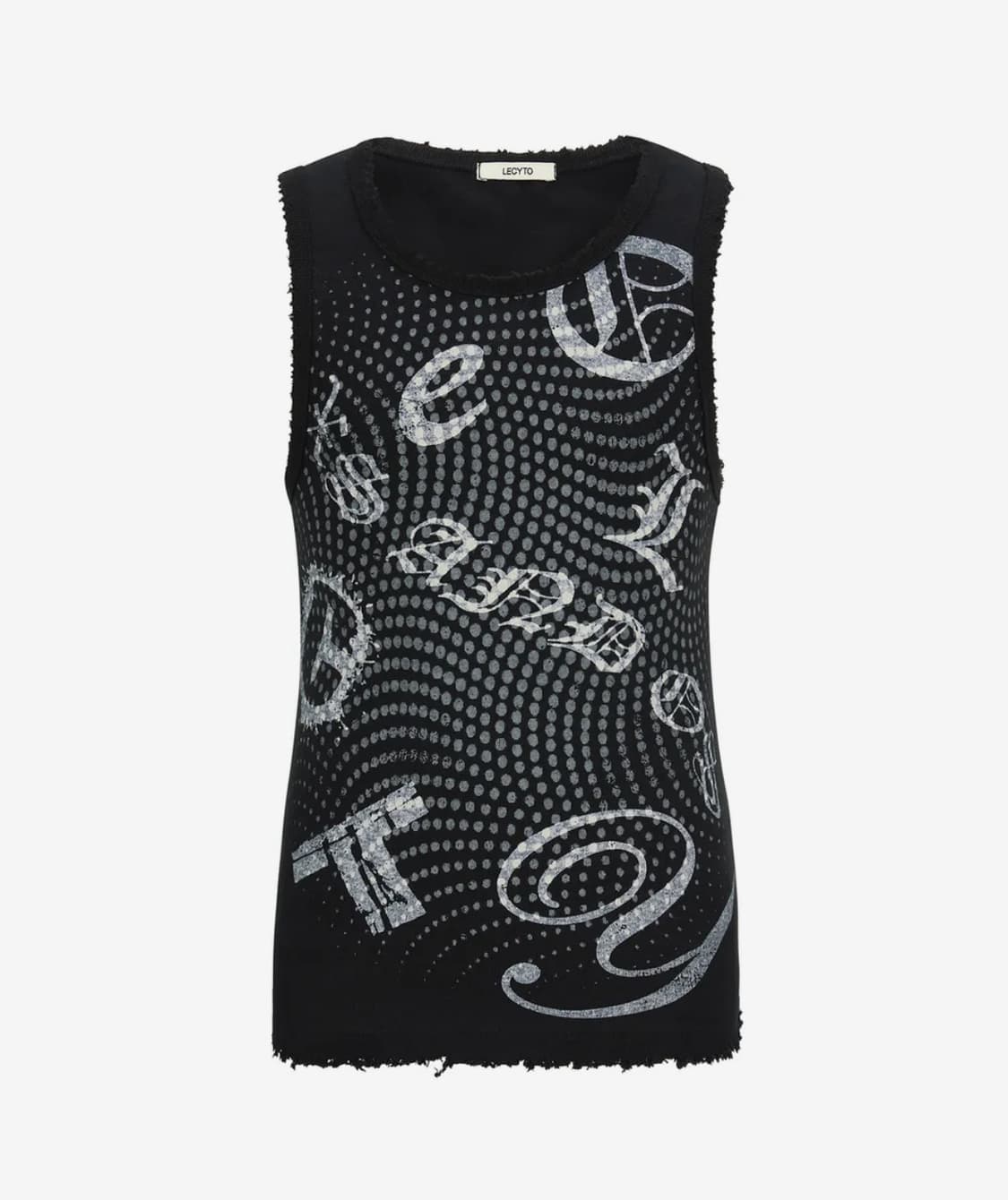 레씨토 Diploma 슬리브리스 민소매 탑 블랙 상품이미지1