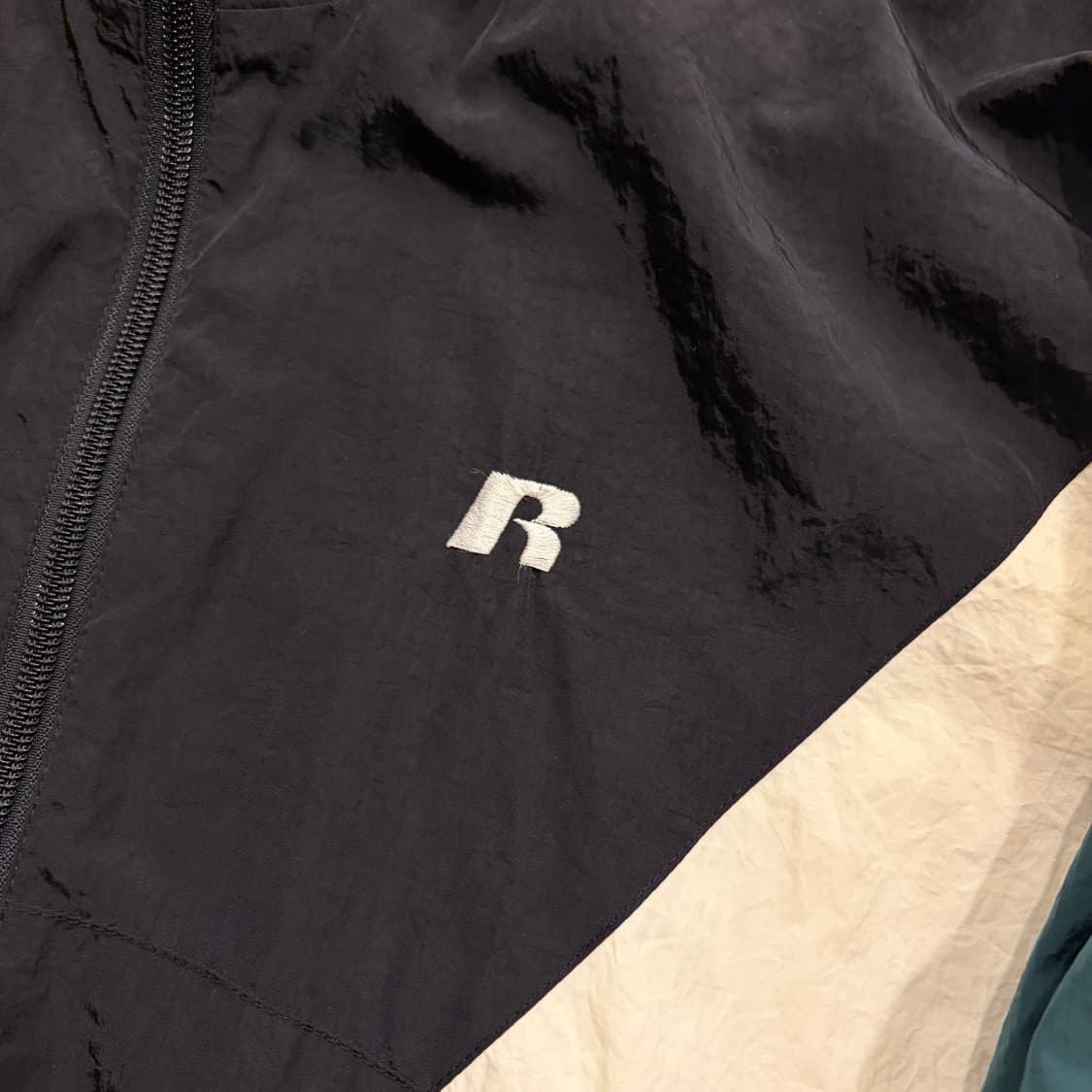 [XL] Russell 러셀 어센틱 블랙/그린 바람막이 D744 상품이미지4