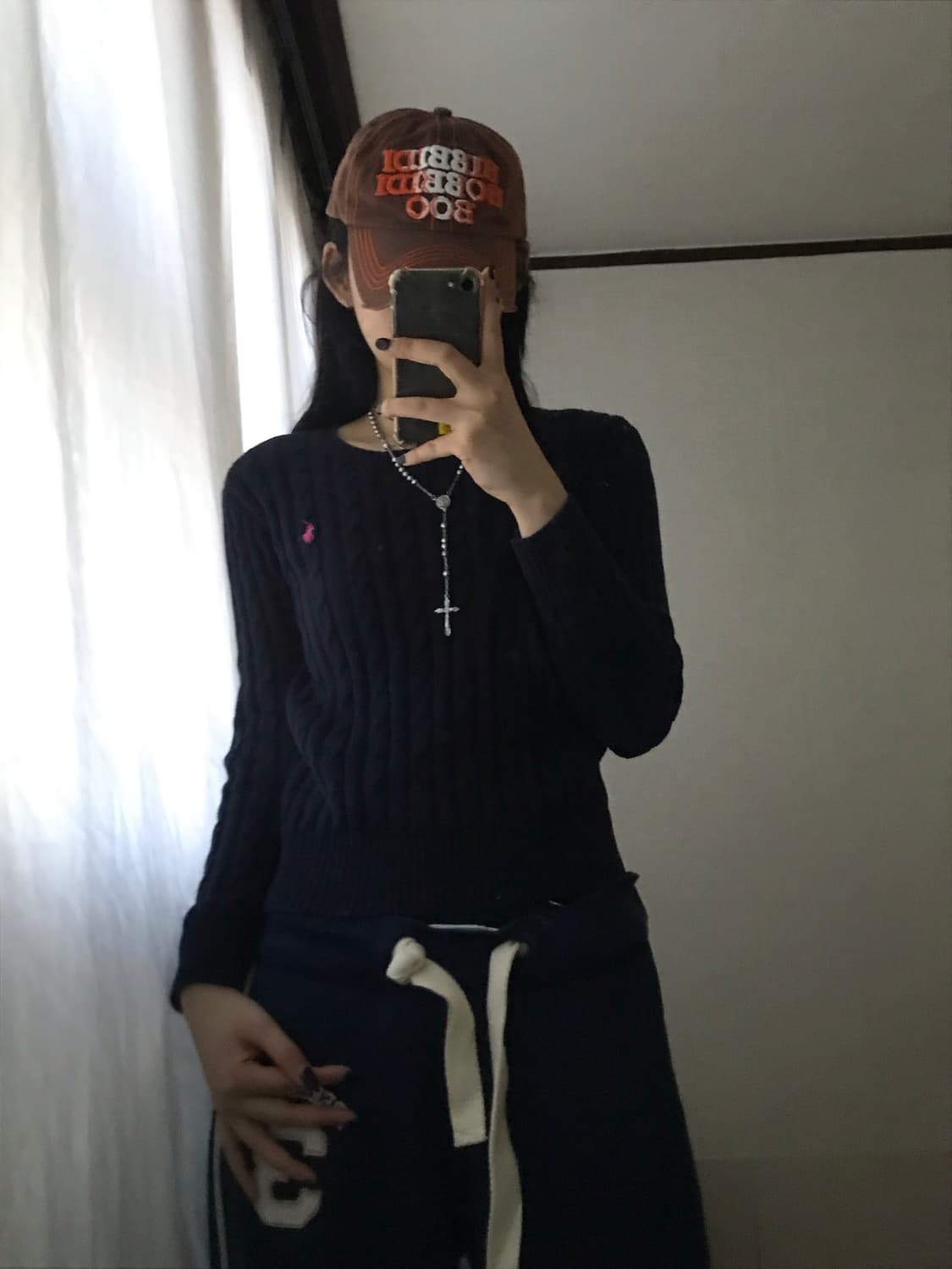 폴로 네이비 케이블 니트 상품이미지3