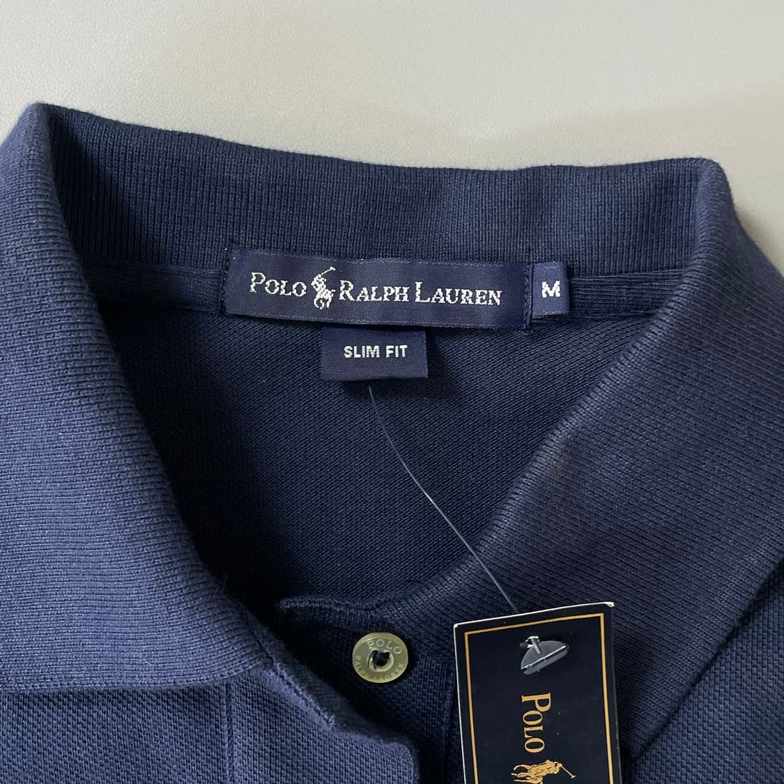 [미사용품] 폴로랄프로렌 여성 네이비 슬림핏 카라티 M 상품이미지4
