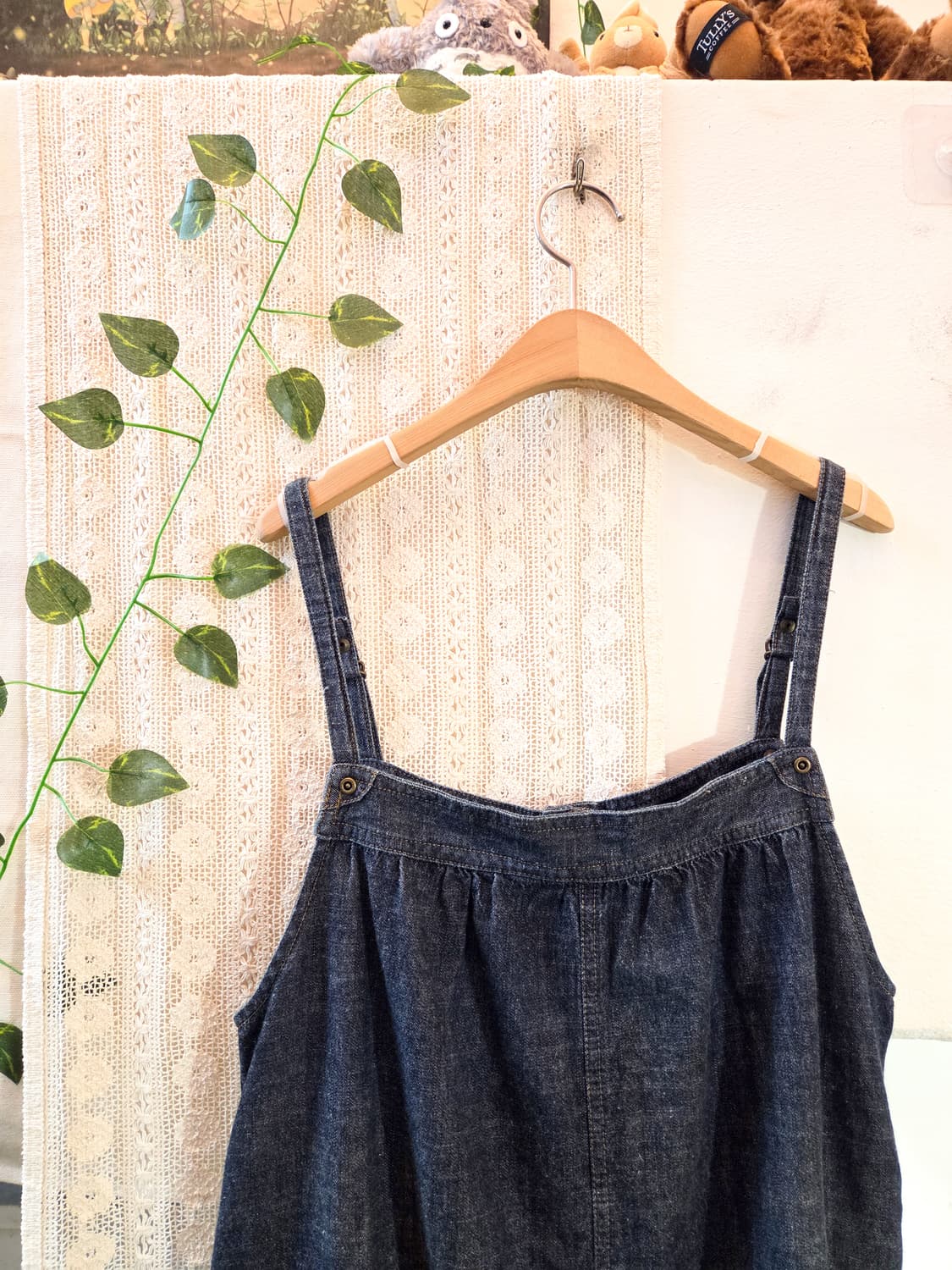 사이드 포켓 데님 오버롤 원피스 상품이미지5