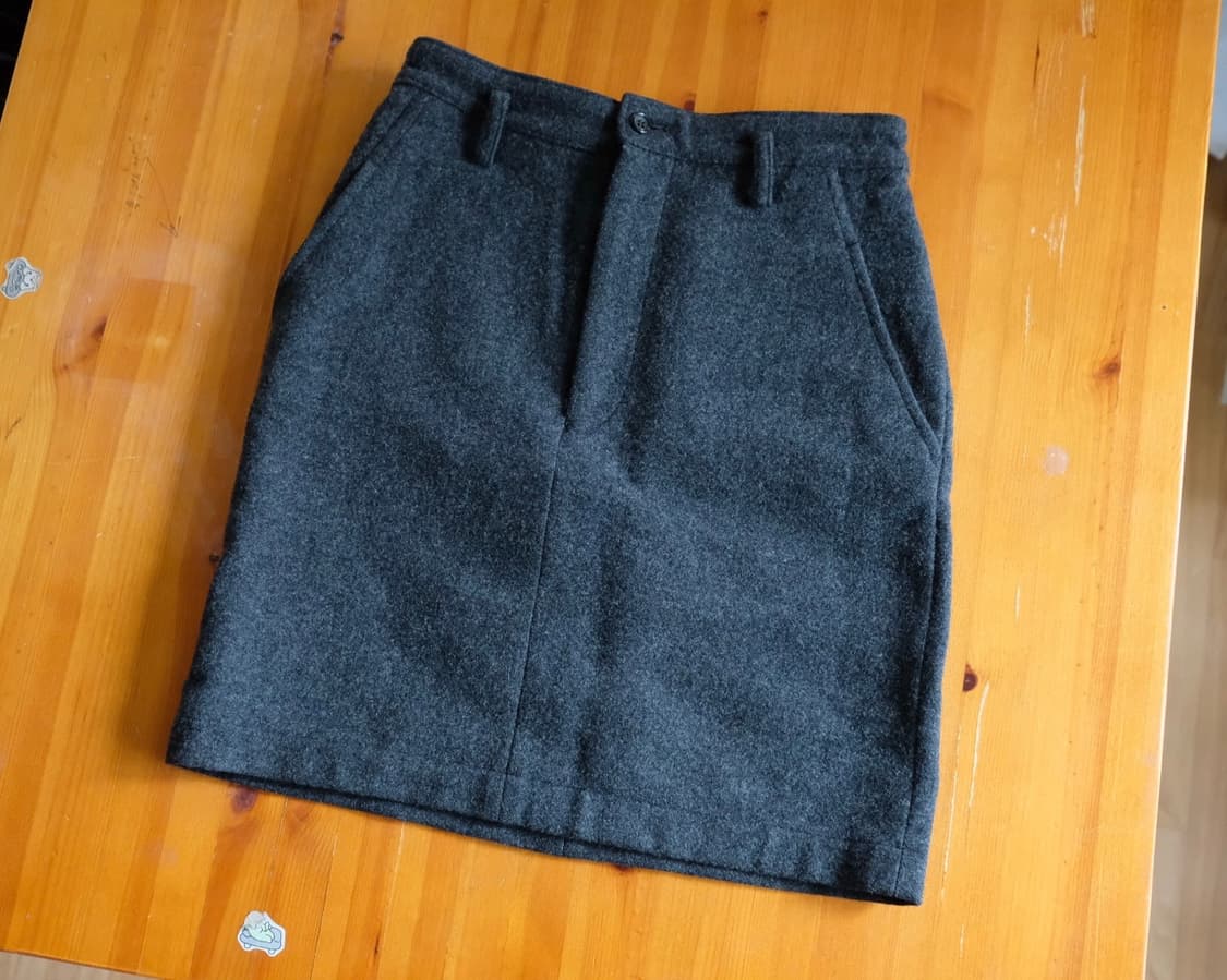 tricot Comme Des Garcons 그레이 울 스커트 S 상품이미지1