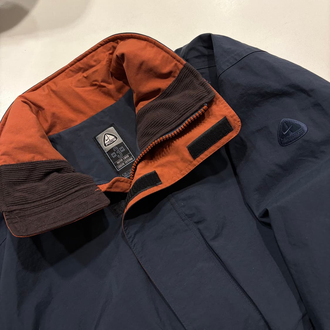 [M] 00s 나이키 ACG 네이비/오렌지 배색 바람막이 점퍼 D186 상품이미지3