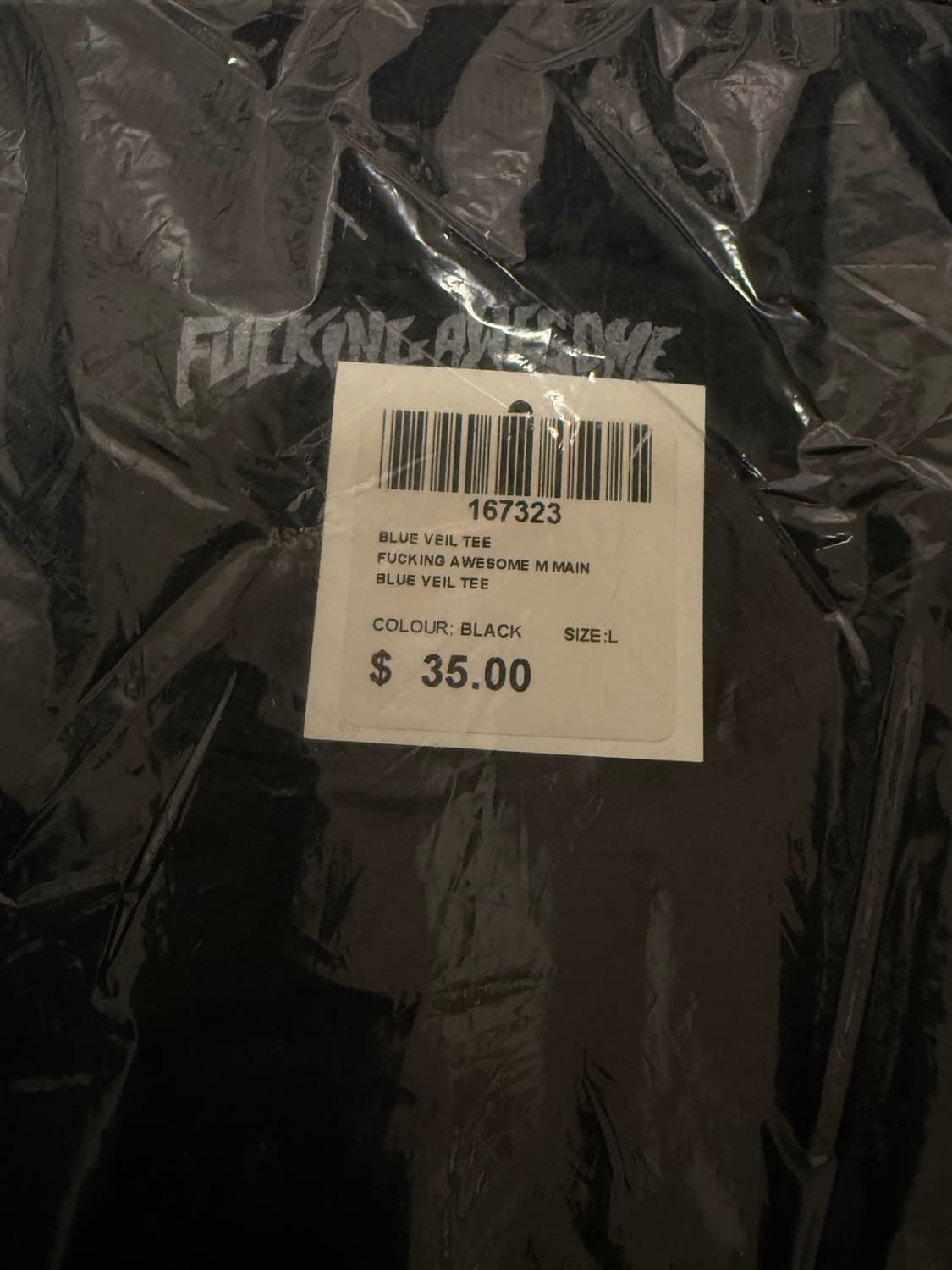 [L] 퍼킹어썸 블루베일 반팔티 블랙 상품이미지3