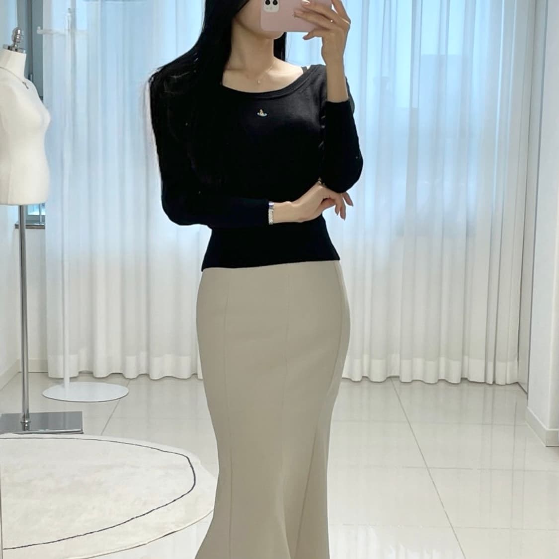 비비안웨스트우드 유넥 니트 블랙 상품이미지7