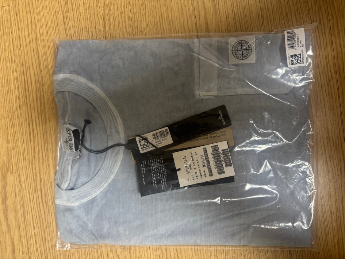 (새제품)스톤아일랜드 숏슬리브 오가닉 코튼 티셔츠(XL) - 24SS 상품이미지2