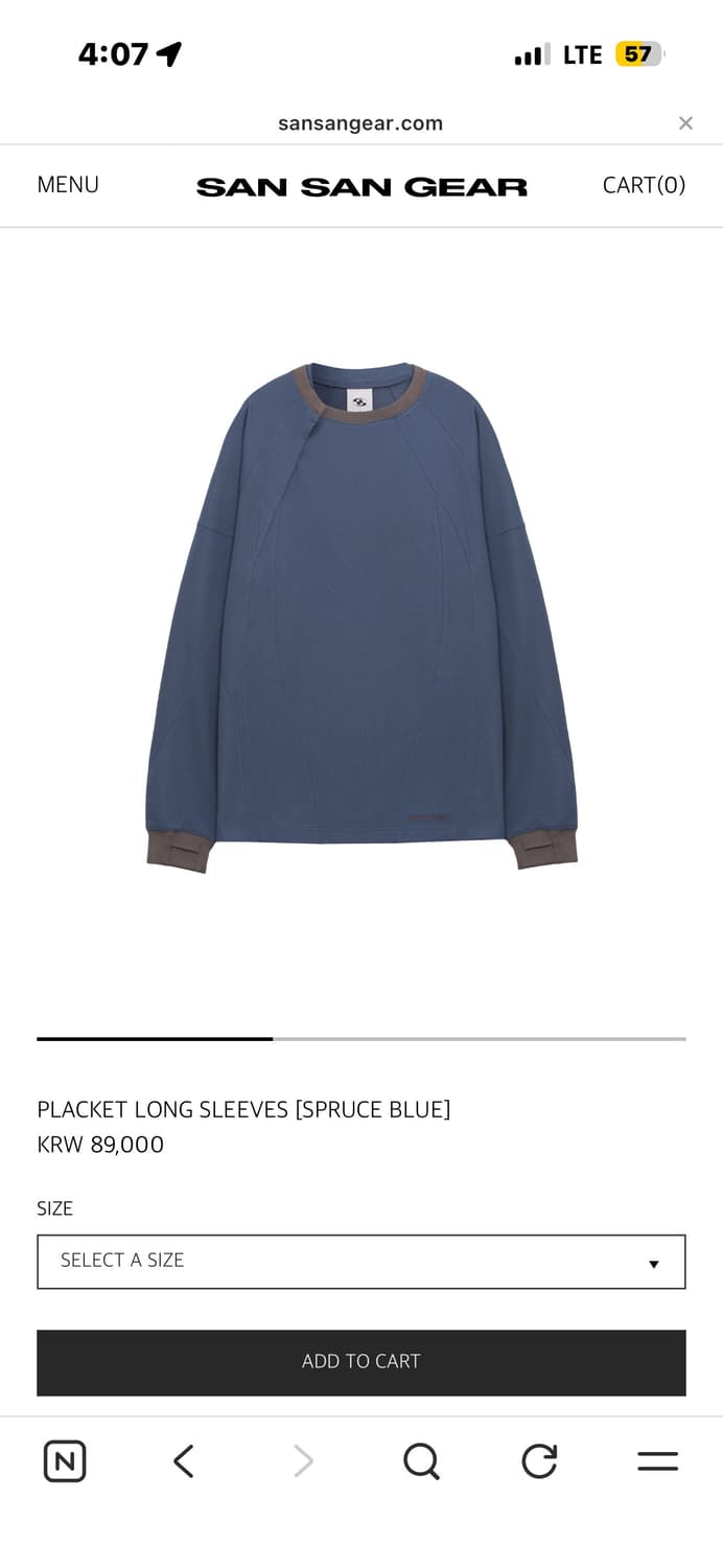 산산기어 PLACKET LONG SLEEVES [SPRUCE BLUE] 상품이미지1