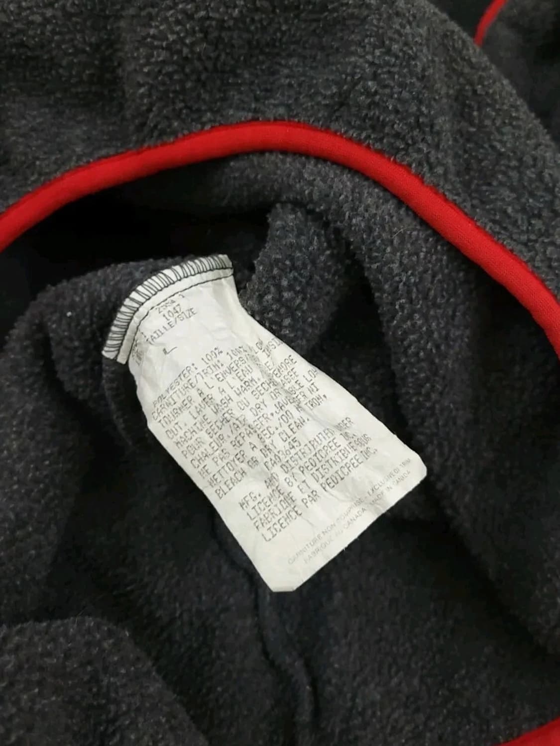 80s 파타고니아 신칠라 스냅-T 차콜/레드 캐나다 상품이미지4