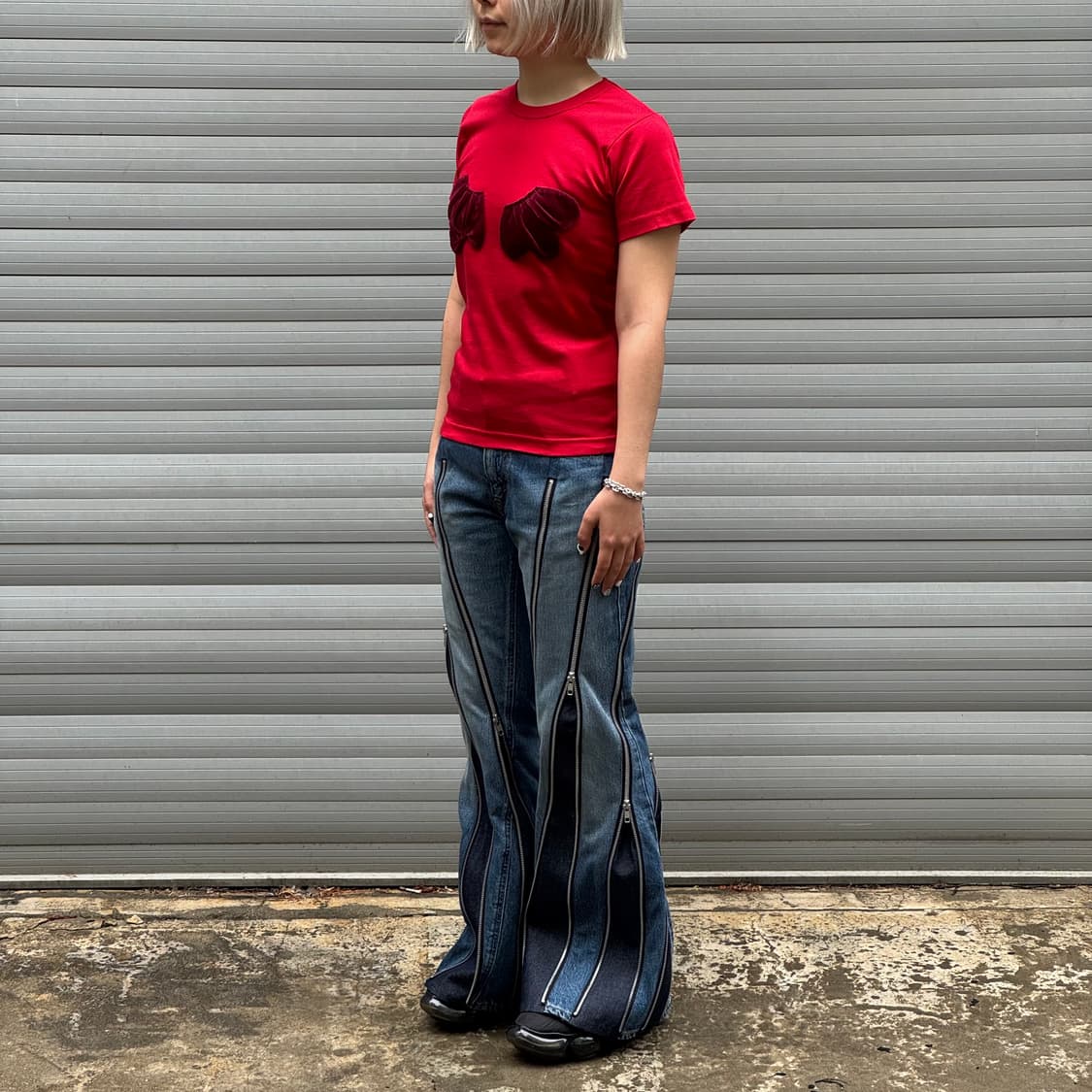 Velour Patch T-shirt Red  상품이미지8