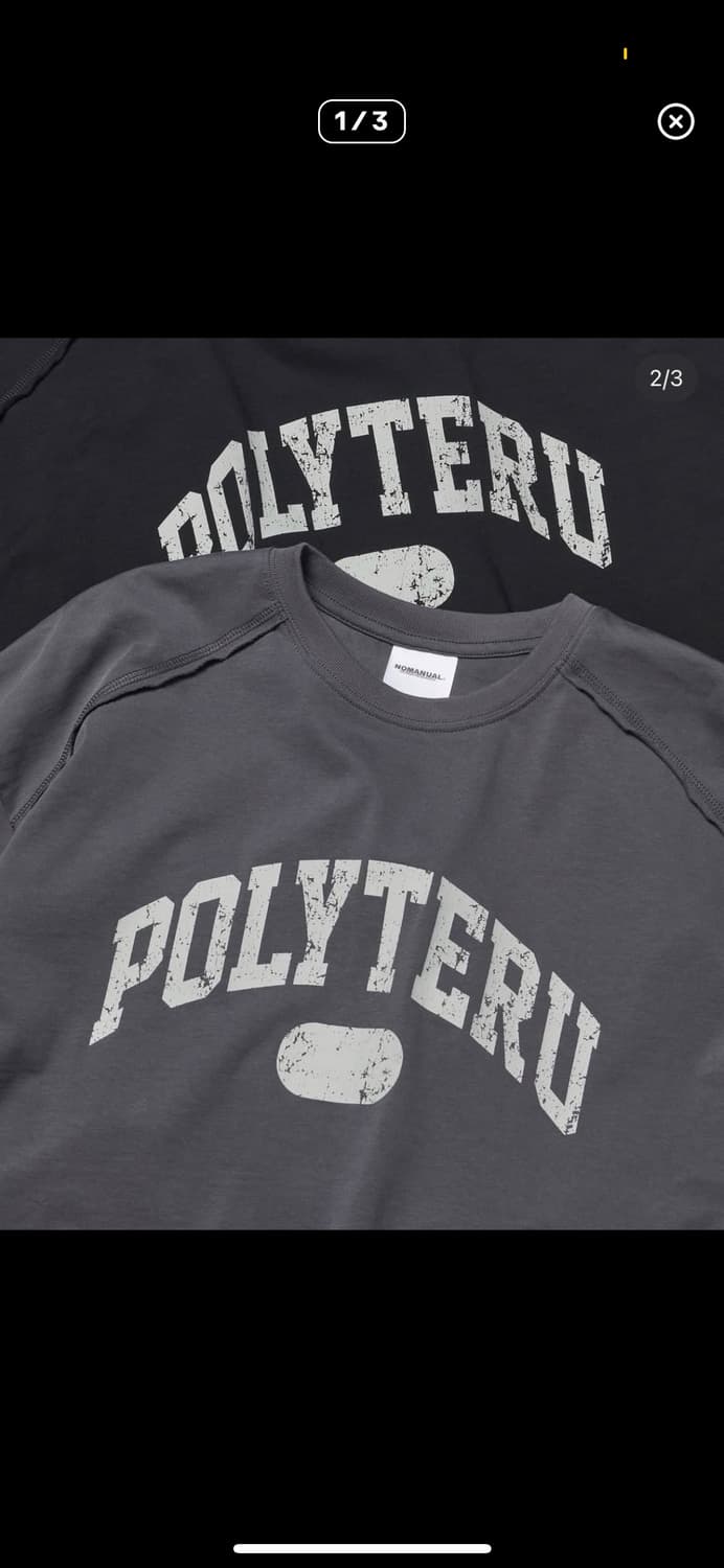 노매뉴얼 폴리테루 롱슬리브 M 차콜 상품이미지1