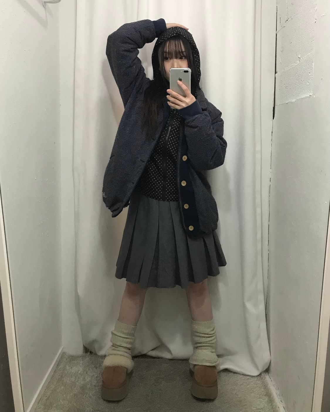 버튼 포인트 패딩 코디 세트 🤍 상품이미지4