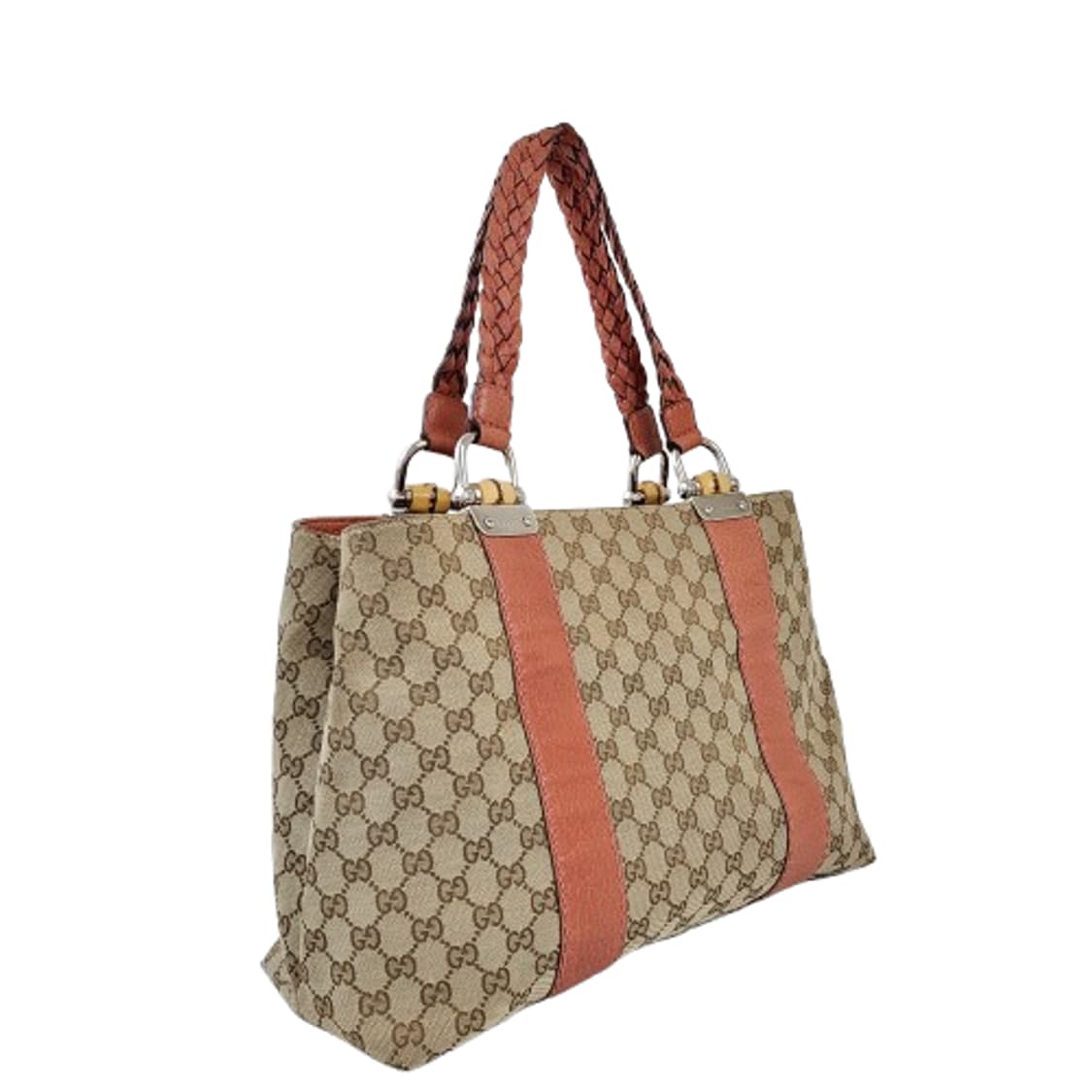 정품 구찌 232947 GG 자가드 뱀부 위빙핸들 숄더백 상품이미지2