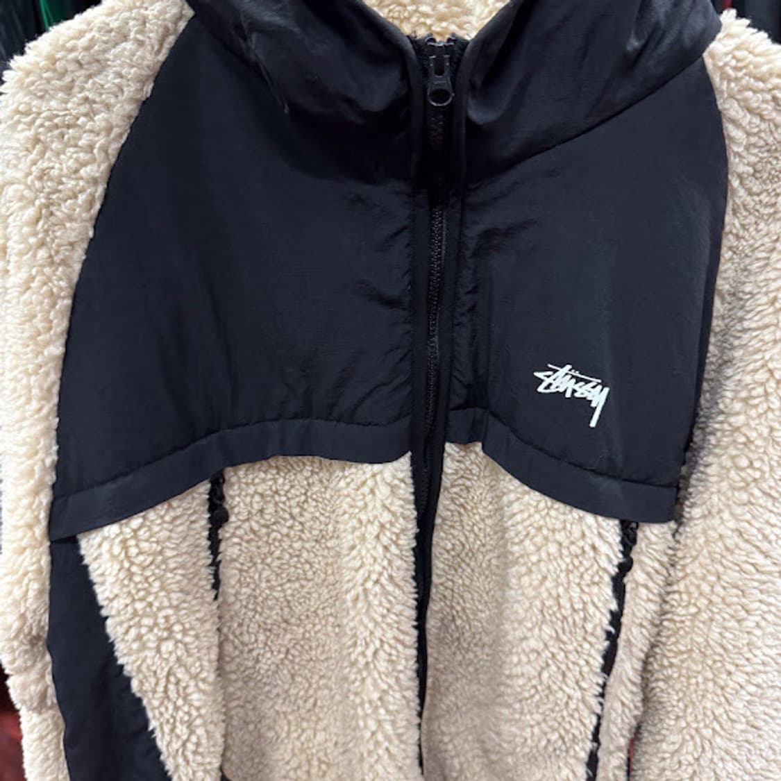 2023 빈티지 Stussy 쉐르파 패널드 후드 자켓 상품이미지3