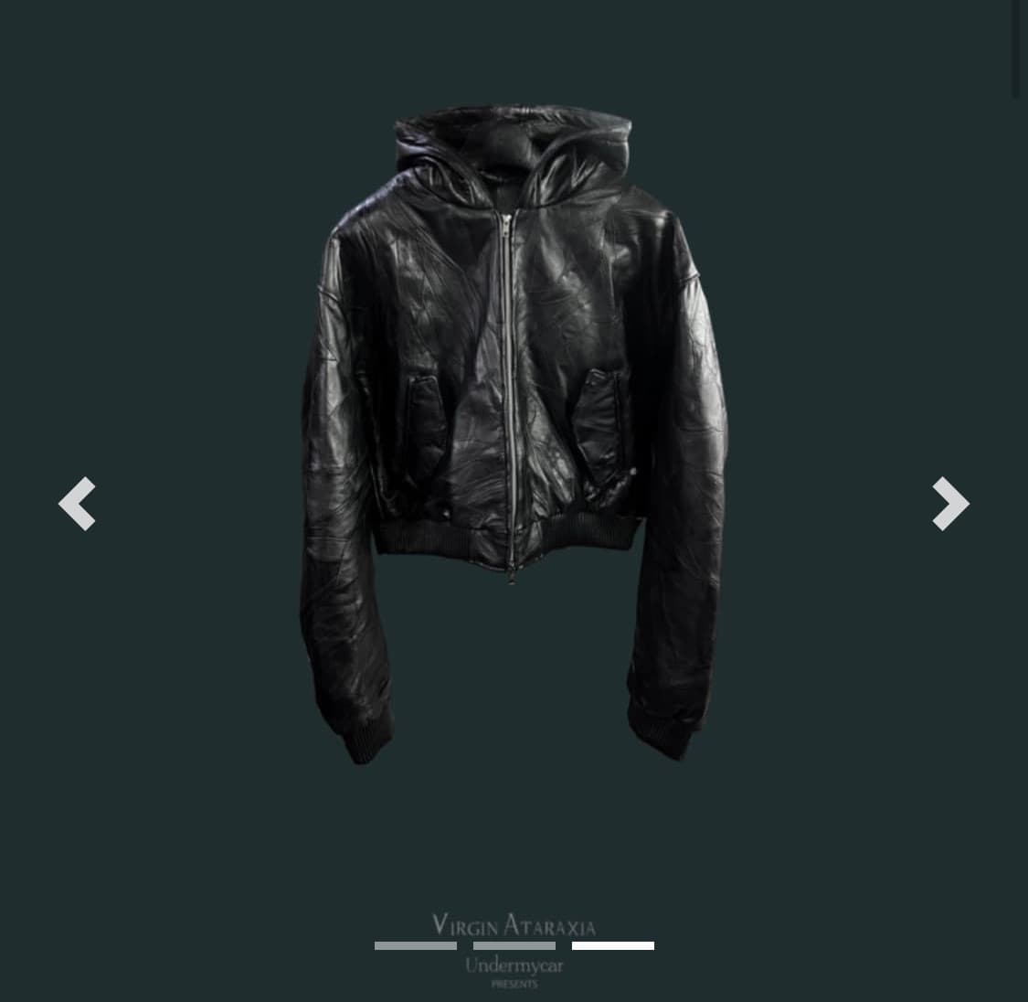 언더마이카 랜덤스티치 크롭레더 후드봄버 구합니다 상품이미지1