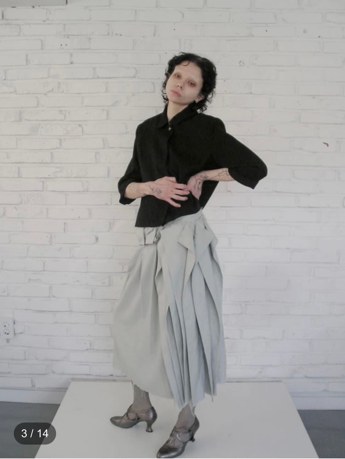 Eonts offbeat pleats skirt-mint 상품이미지3