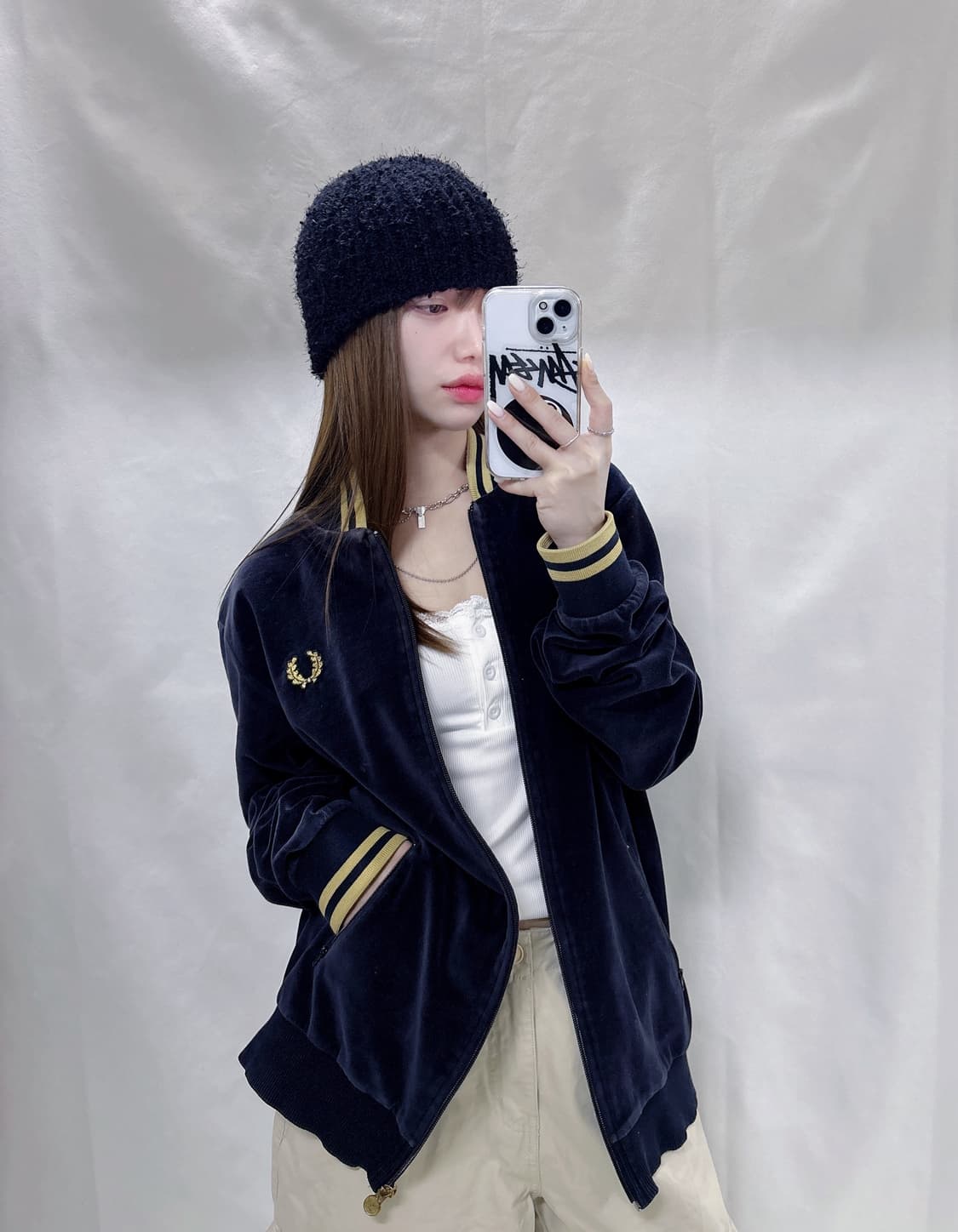 프레드페리 벨루어 트랙탑  상품이미지1