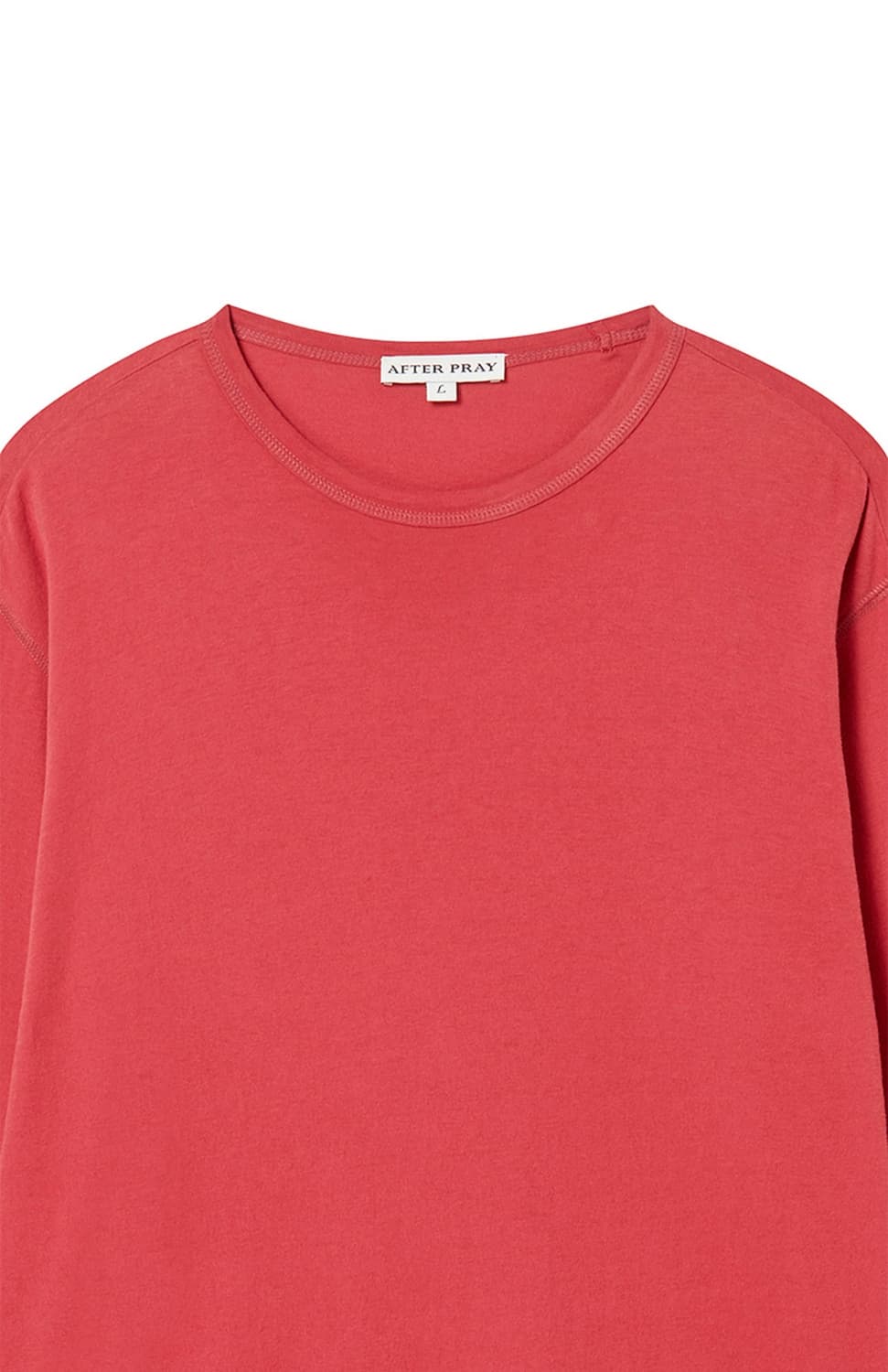 [S] 애프터프레이 울 블렌디드 롱 슬리브 티셔츠 레드 상품이미지2