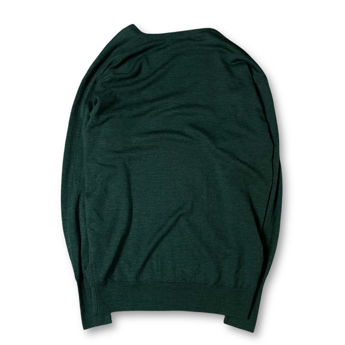 던힐 딥그린 브이넥 울 100 긴팔 니트 상품이미지2