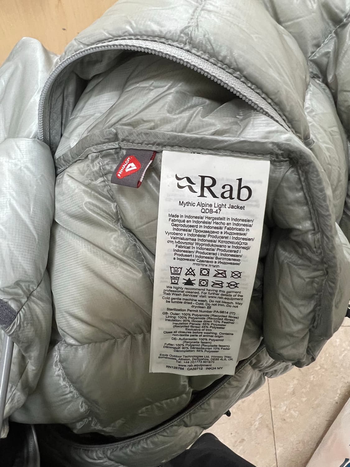 랩 미틱 알파인 라이트 패딩 자켓 M 상품이미지5