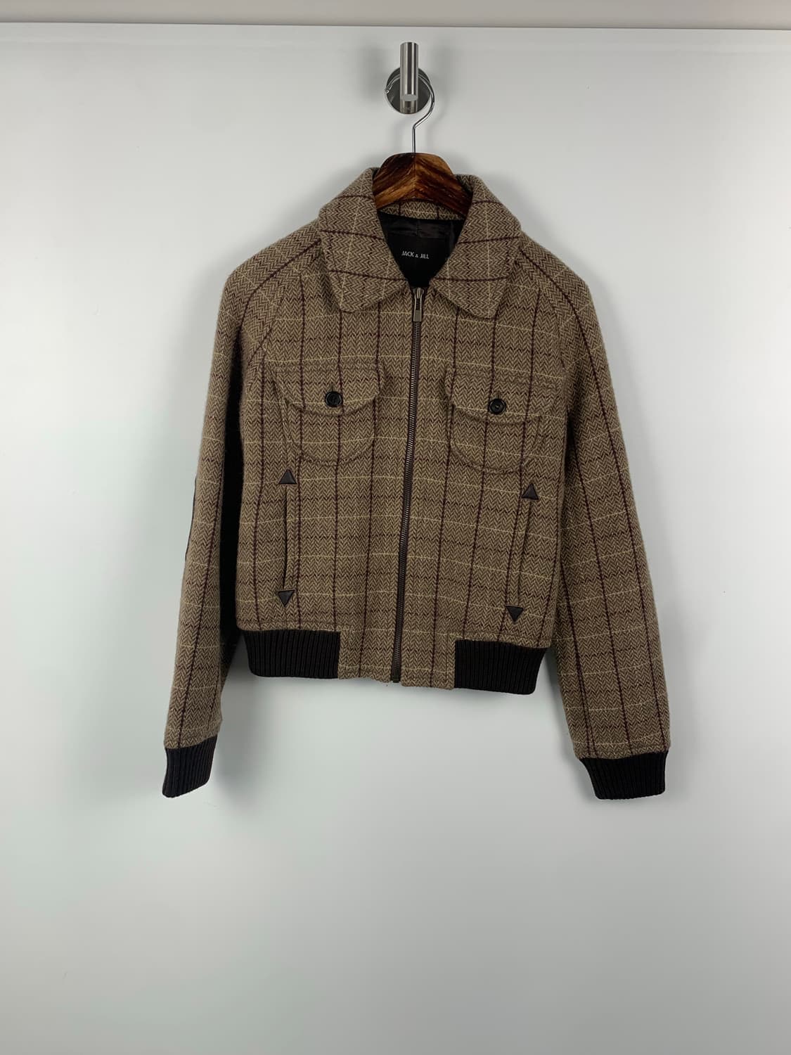 Vintage 빈티지 체크 블루종 자켓 상품이미지3