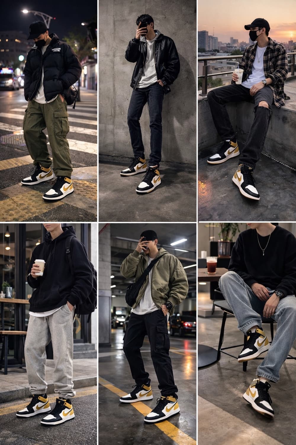 🟡 Nike Air Jordan 1 Mid ‘Taxi’ (블랙/오프화이 상품이미지3