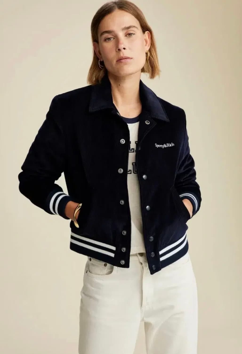 [XL] 스포티앤리치 코듀로이 바시티 자켓 상품이미지6