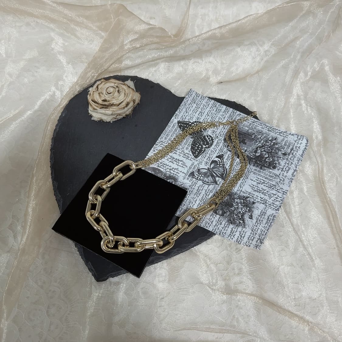 빈티지 체인  레이어드 목걸이 상품이미지2