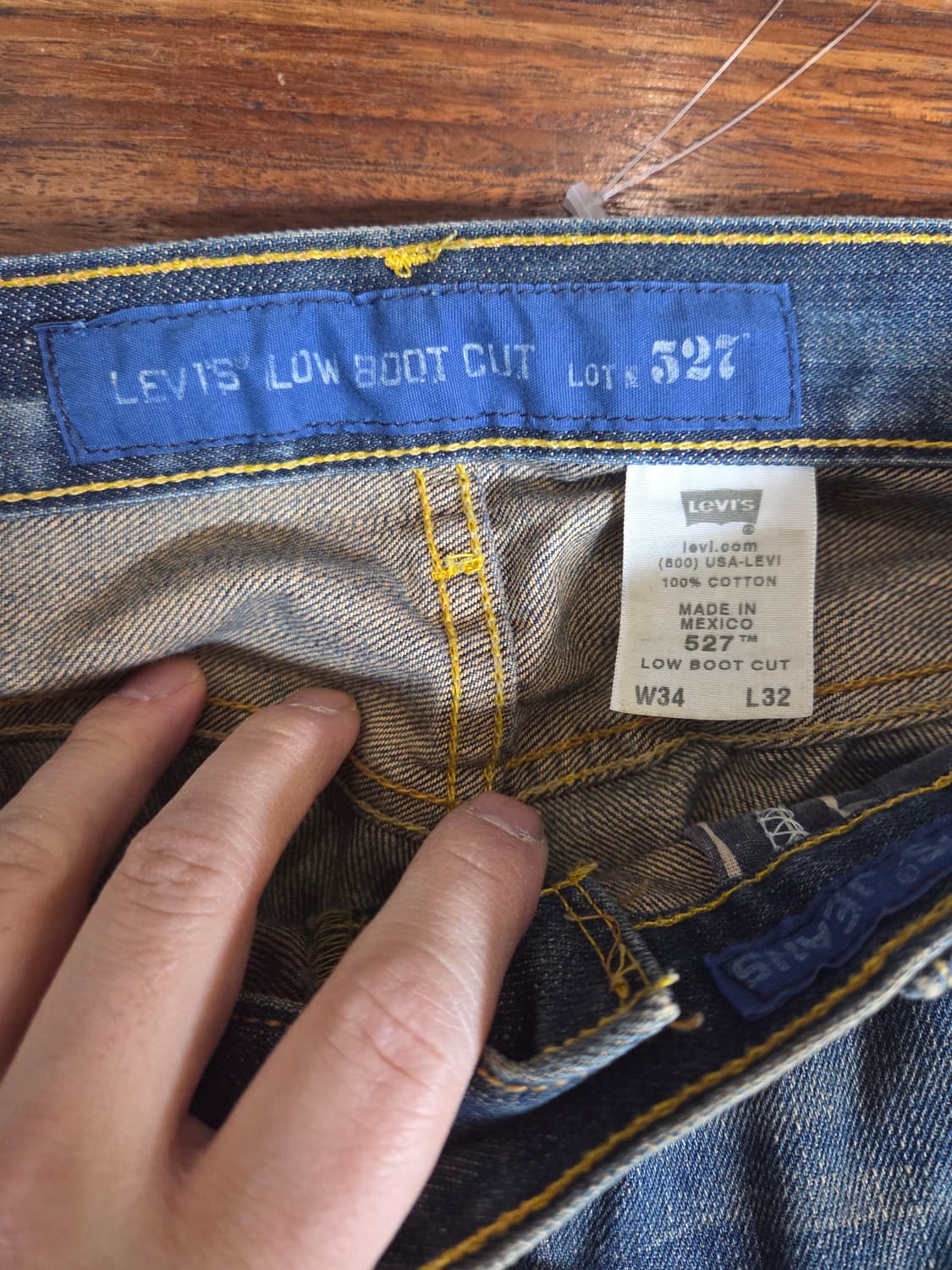 리바이스 527 빈티지 로우 부츠컷 데님팬츠 34 상품이미지4