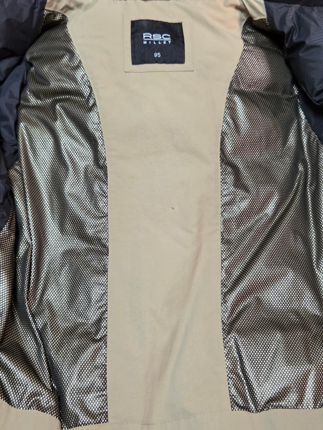 밀레 남녀공용 다운 패딩 95 베이지 상품이미지6