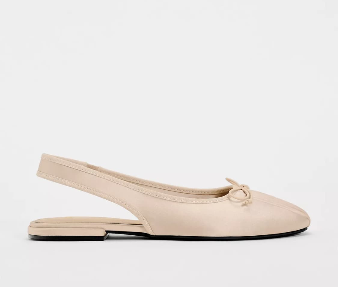 자라 새틴 리본 슬링백 235 베이지 상품이미지1