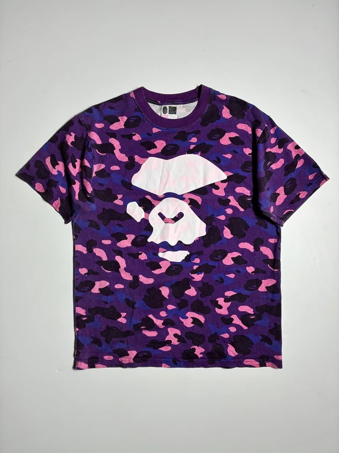 베이프 BAPE 카모 칼리지 퍼플 반팔 티셔츠 R1703 상품이미지1
