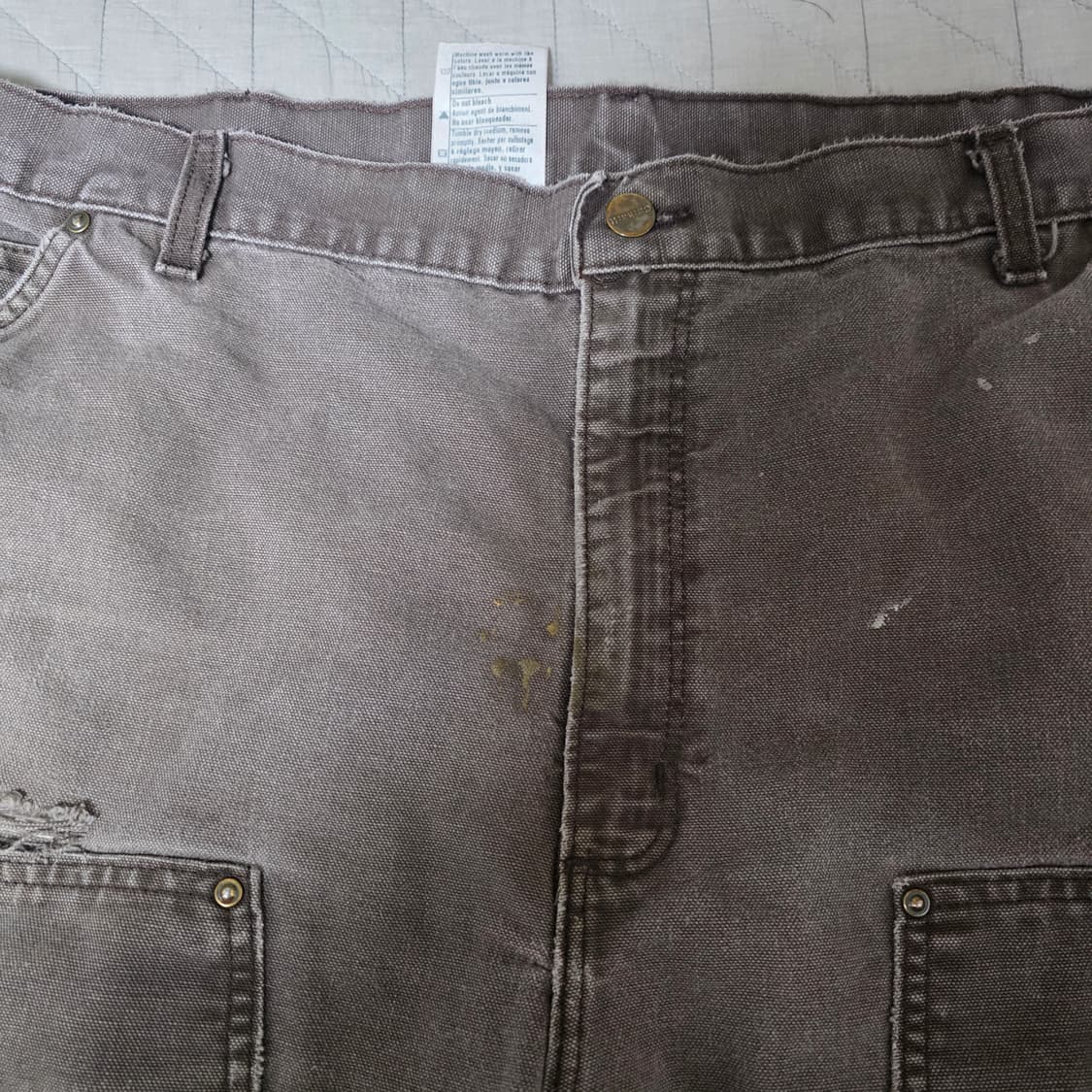 [42X30] 빈티지 칼하트 더블니 B136DKB 워크팬츠 트래쉬 DK1 상품이미지4