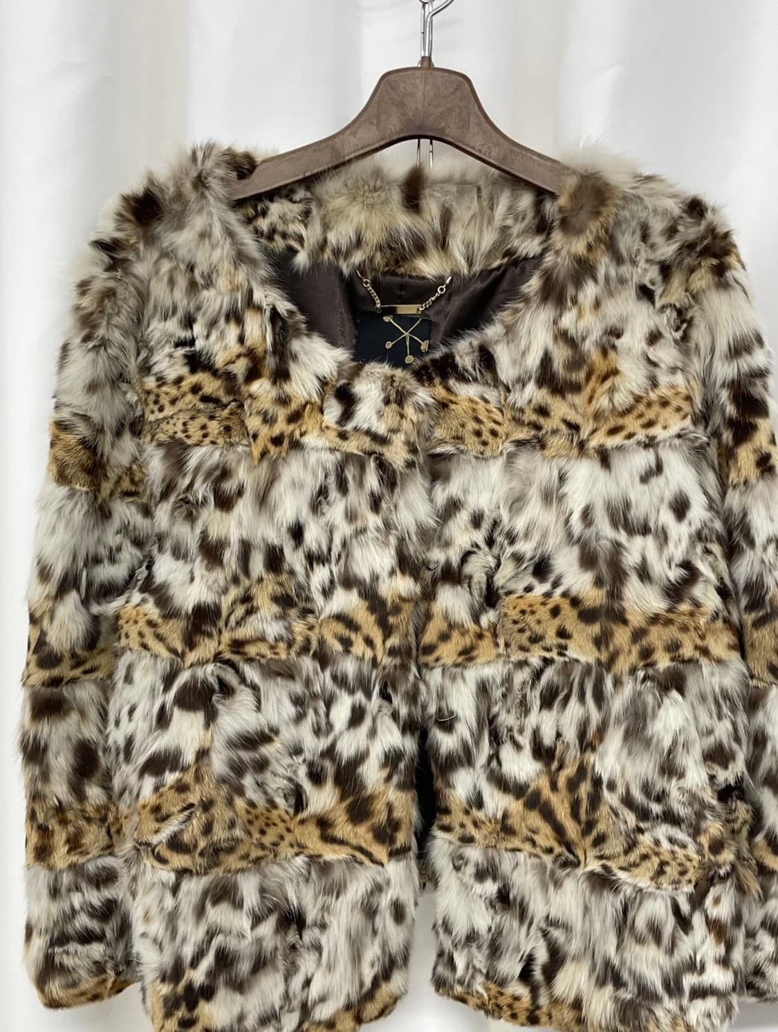 레오파드 토끼 퍼자켓 상품이미지4