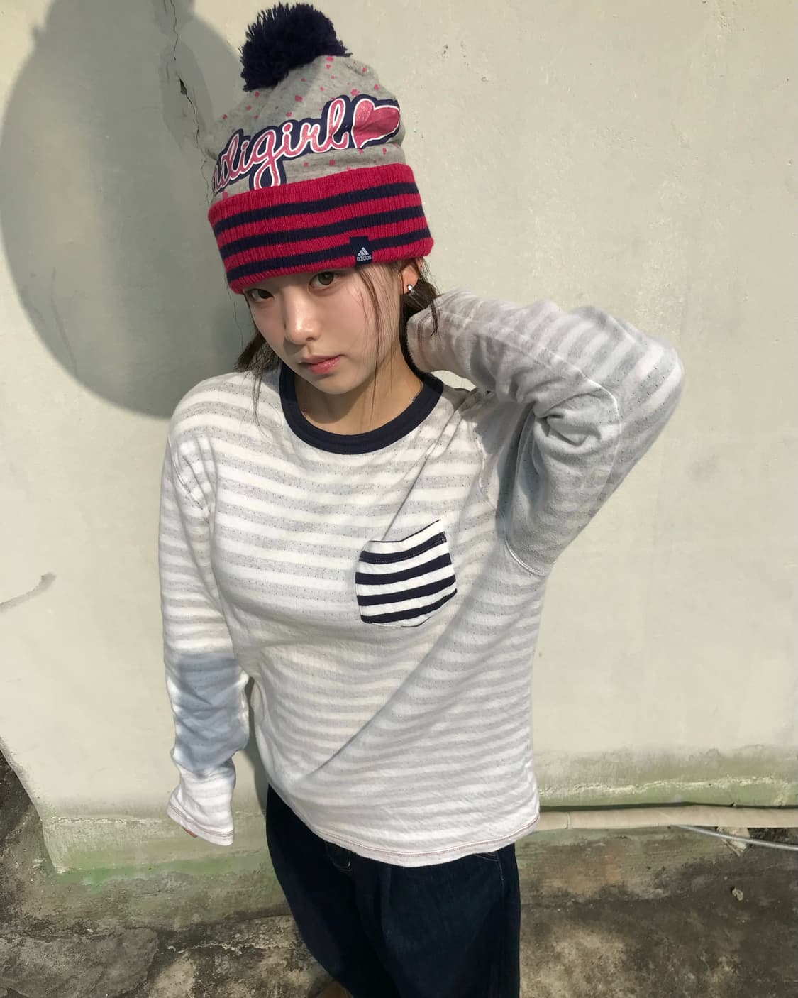 BEAMS HEART 스트라이프 포켓 롱슬리브 티 상품이미지5