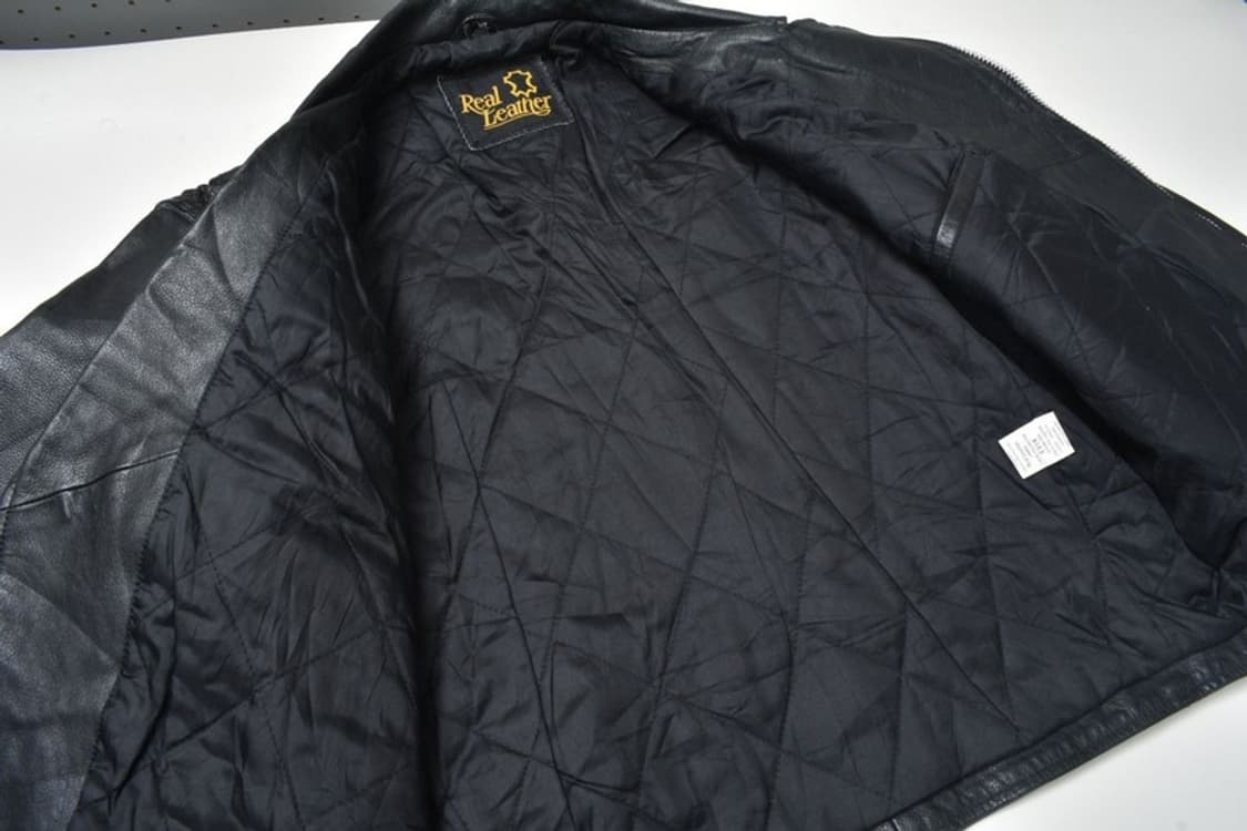 90S 리얼 레더 라이더 가죽 자켓 XL N1159 상품이미지8