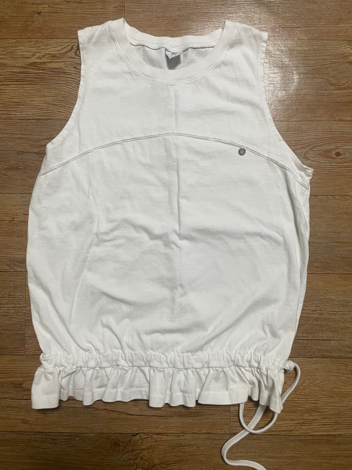 FRILL SHIRRING SLEEVELESS WHITE 상품이미지2