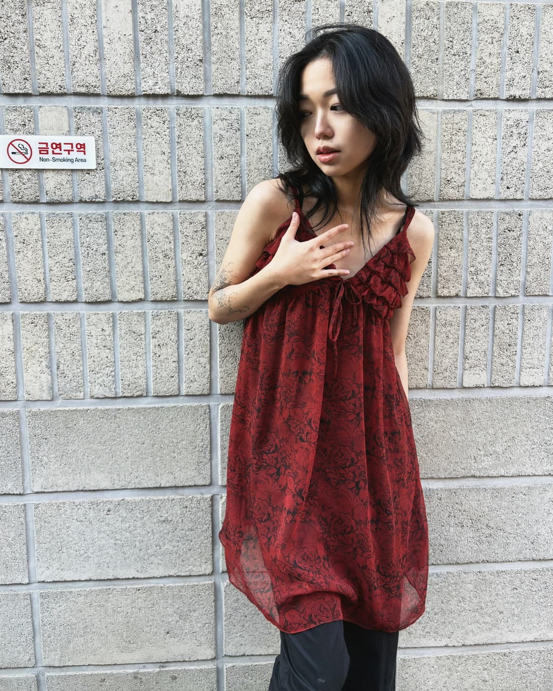 히스테릭 글래머 아카이브 패턴 슬리브리스 원피스 상품이미지4