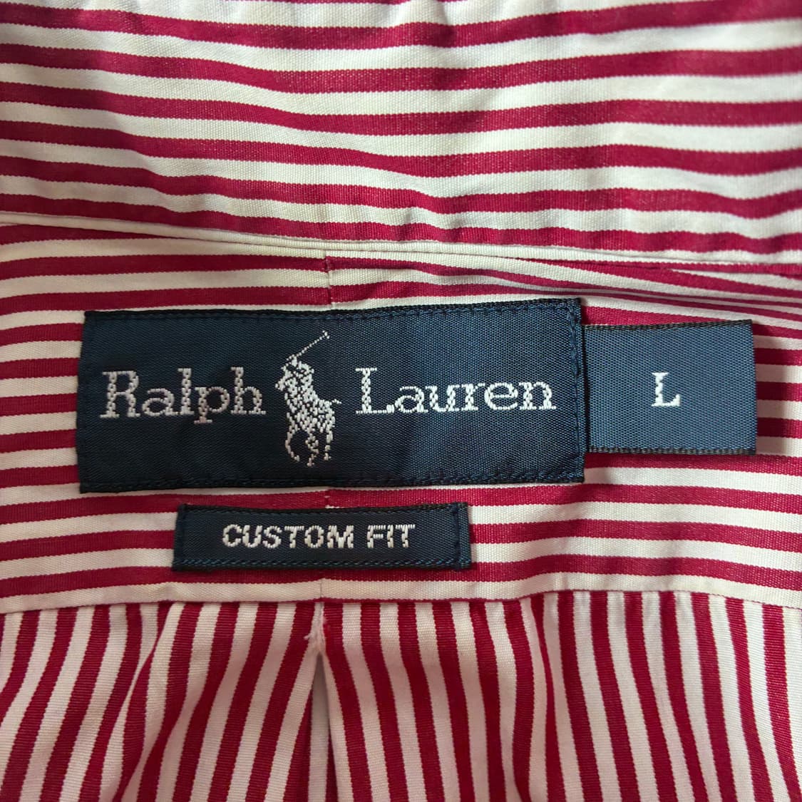 Polo  폴로 랄프로렌 자수 코튼 레드 스트라이프 셔츠  상품이미지4