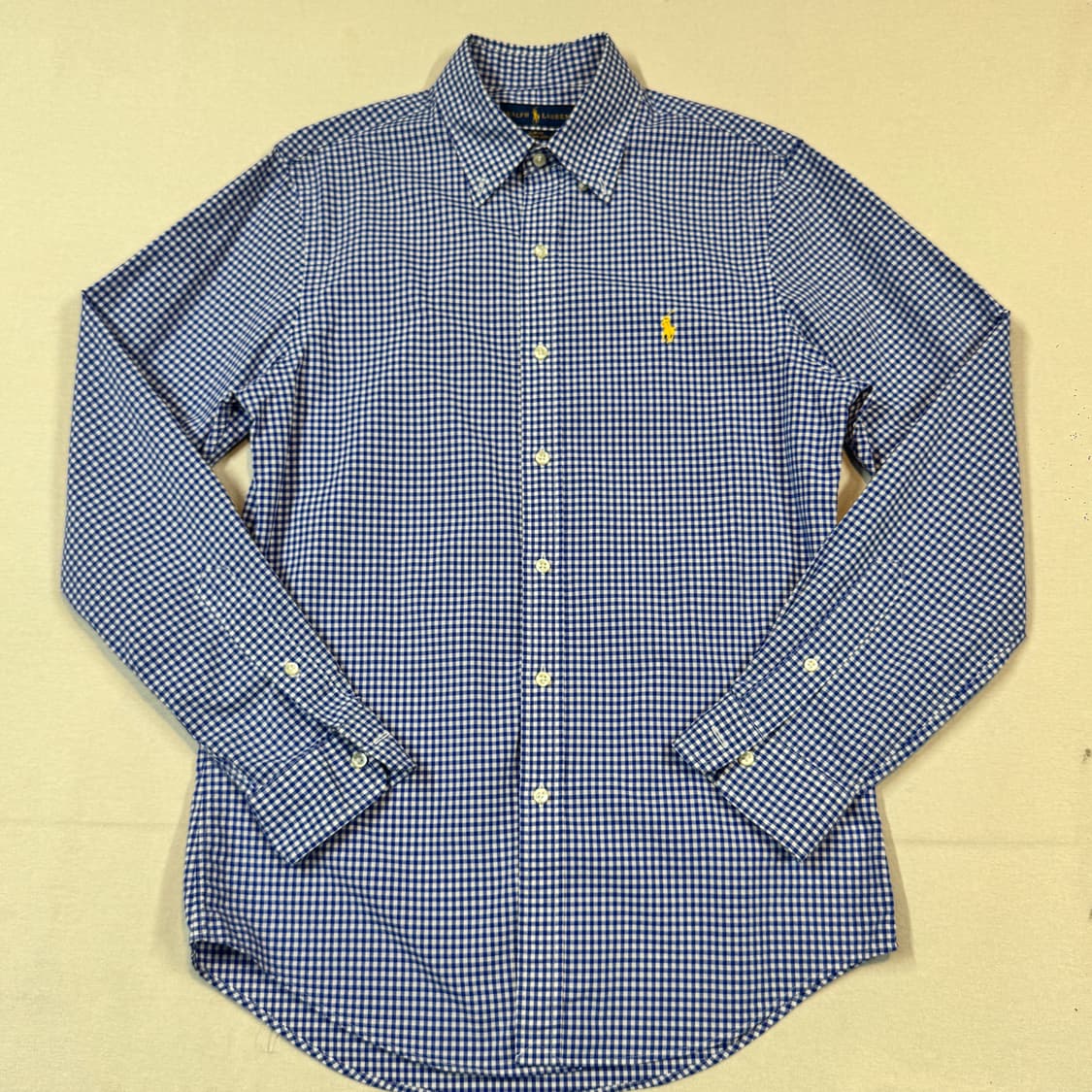 M) 폴로 랄프로렌 클래식 블루 체크 포플린 셔츠 상품이미지2