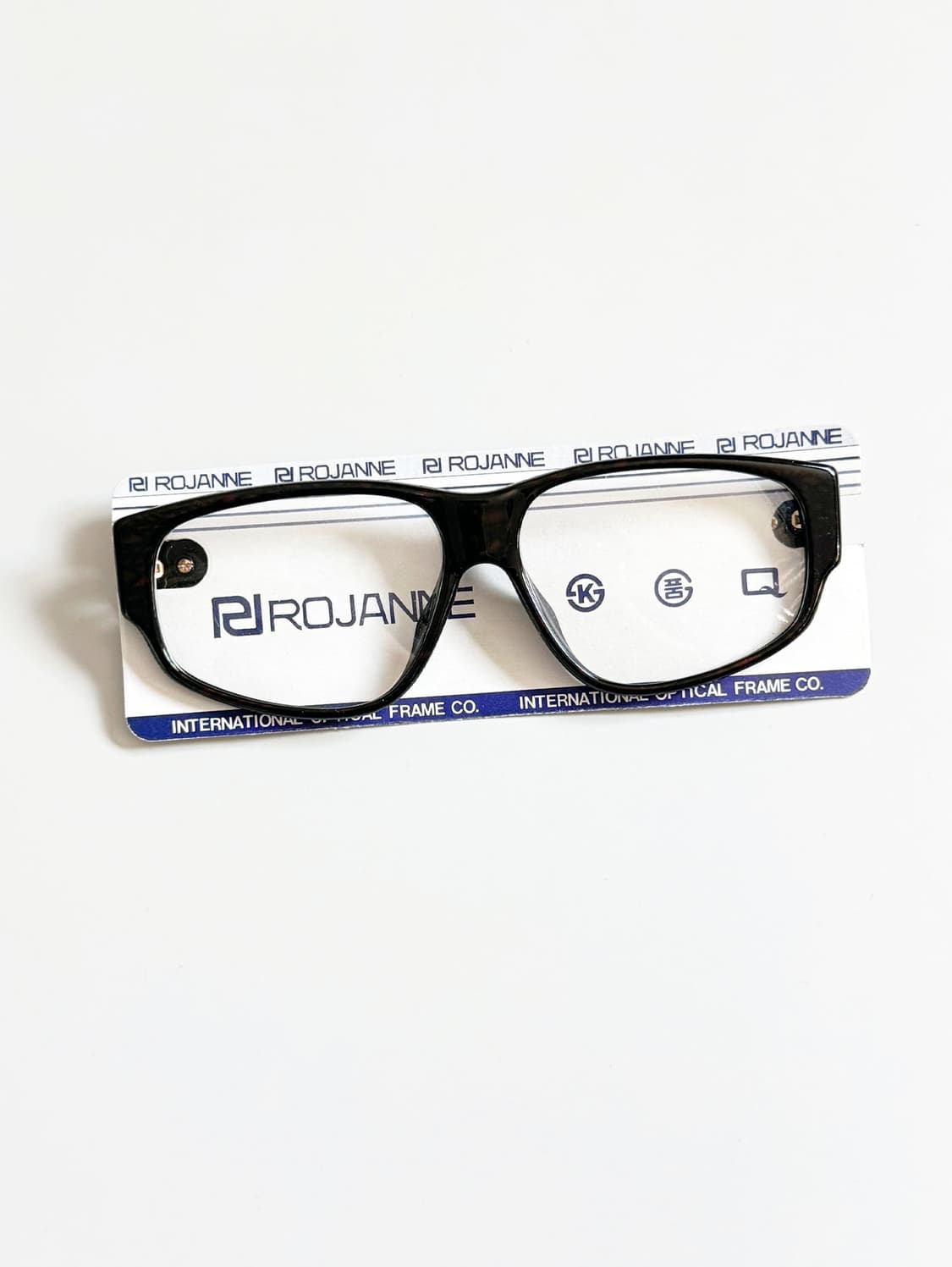 90s ROJANNE 뿔테 오버사이즈 스퀘어 빈티지 안경 상품이미지1