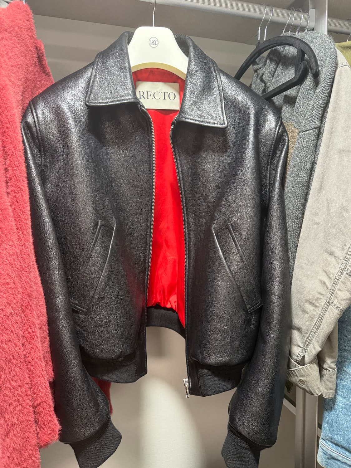 Recto 고트 벤 레더자켓 상품이미지1