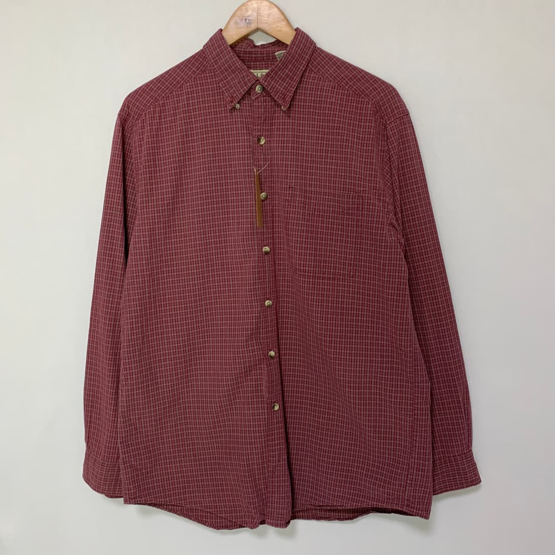 엘엘빈 빈티지 레드 체크 셔츠 여성 XL 남성 L 상품이미지2