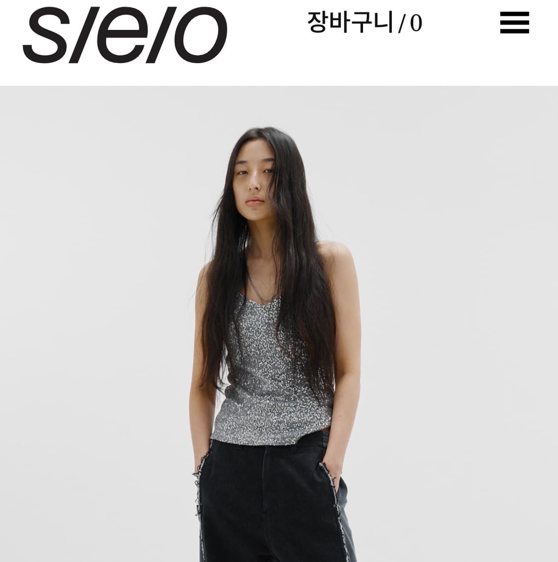 SEO 에스이오 스팽글 캐미솔 탑 스팽글나시 스팽들 뷔스티에 상품이미지1