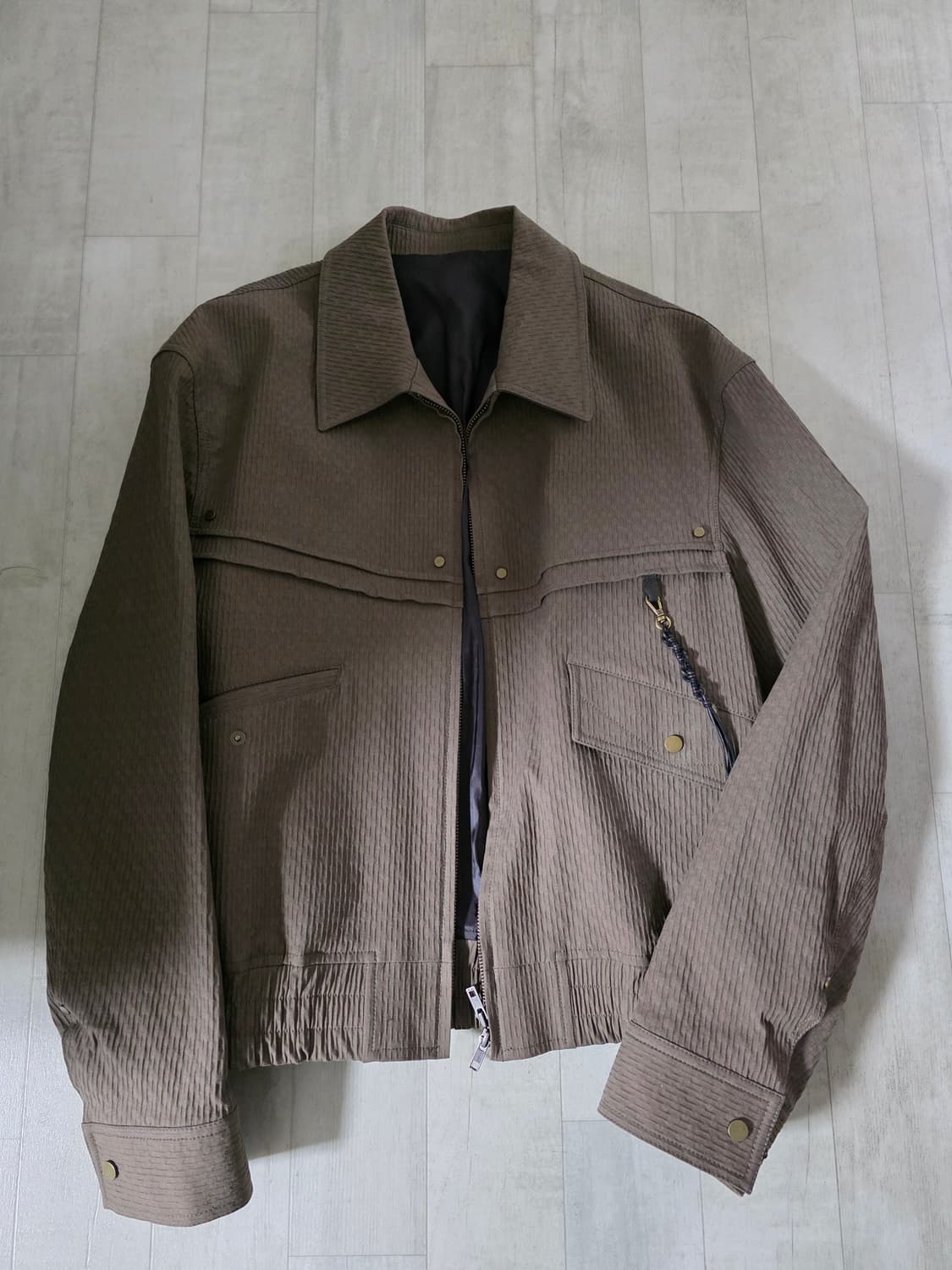 엘무드 더스티 웨스턴 블루종 카키 48 상품이미지2