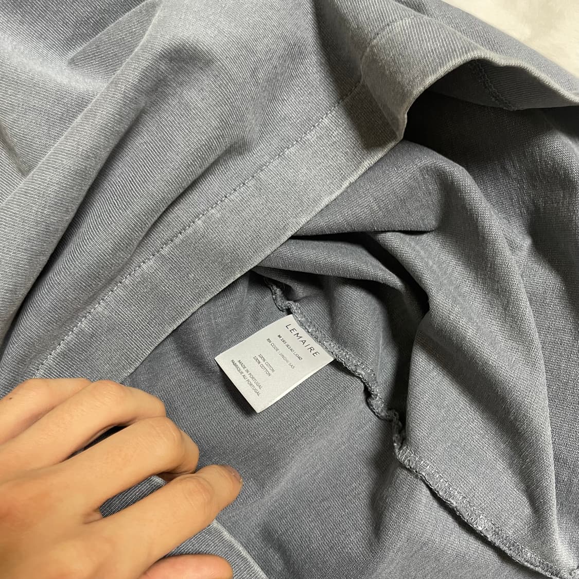 르메르 워시드 하이넥 코튼 탑 L 상품이미지3